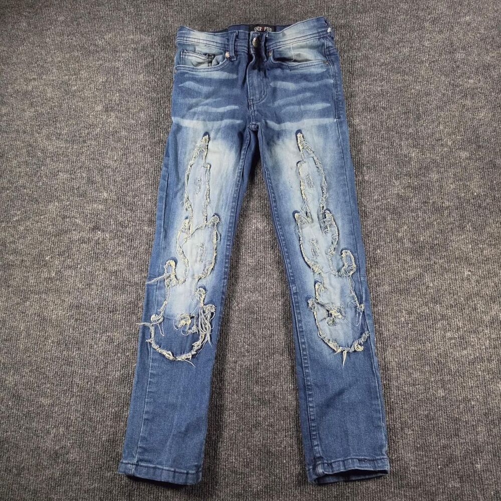 Encrypted Boy's Blue and Navy Jeans
